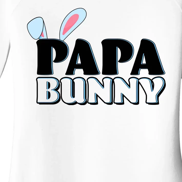 Cute Easter Papa Bunny Matching Family Shirts Women's Perfect Tri Tunic Long Sleeve Shirt