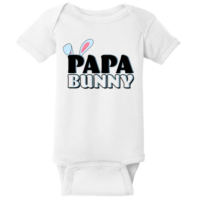 Cute Easter Papa Bunny Matching Family Shirts Baby Bodysuit