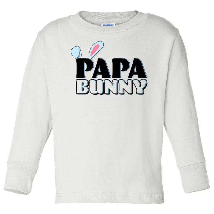 Cute Easter Papa Bunny Matching Family Shirts Toddler Long Sleeve Shirt