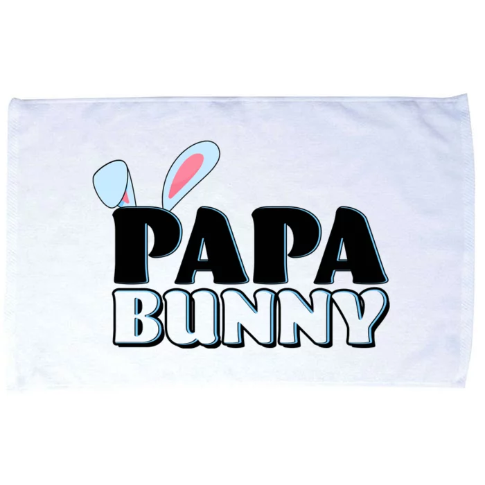 Cute Easter Papa Bunny Matching Family Shirts Microfiber Hand Towel