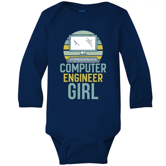 Computer Engineer Programming Programmer Engineering Gift Baby Long Sleeve Bodysuit