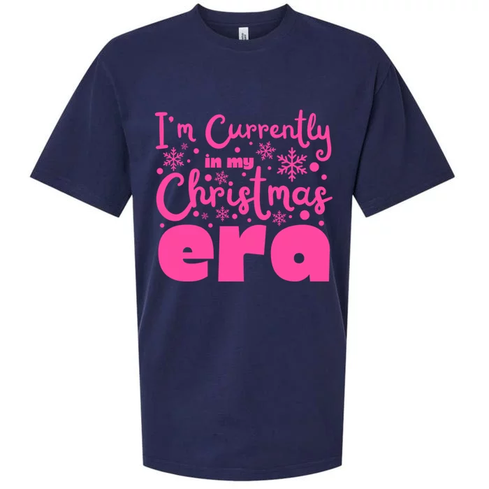 Christmas Era Pink Candycore Holiday Movie Watching Gift Sueded Cloud Jersey T-Shirt