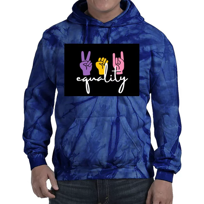 Colorful Equality Pride T Tie Dye Hoodie