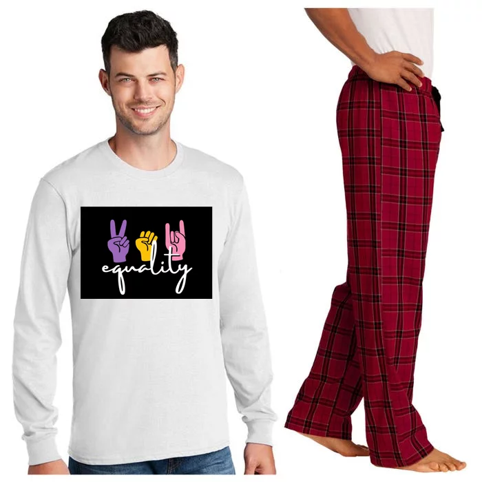 Colorful Equality Pride T Long Sleeve Pajama Set