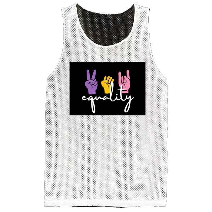 Colorful Equality Pride T Mesh Reversible Basketball Jersey Tank