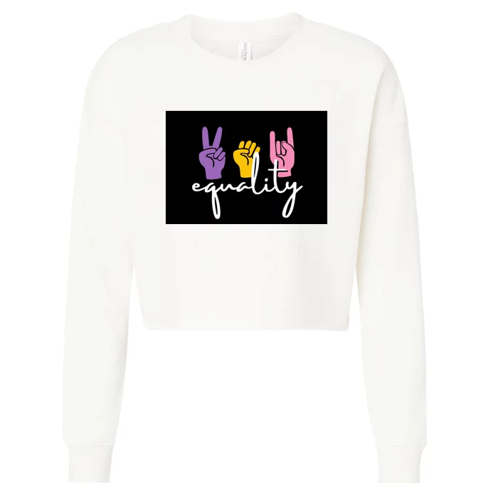 Colorful Equality Pride T Cropped Pullover Crew