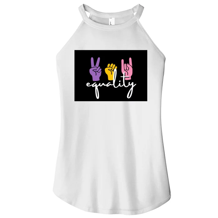 Colorful Equality Pride T Women’s Perfect Tri Rocker Tank