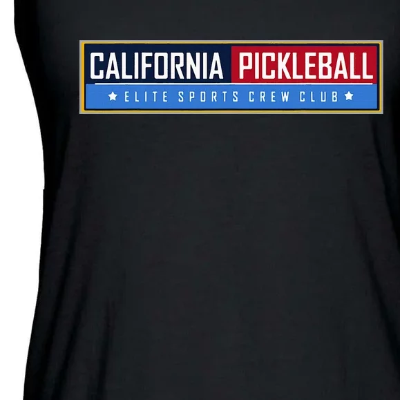 California Elite Pickleball Sports Crew Club Ladies Essential Flowy Tank