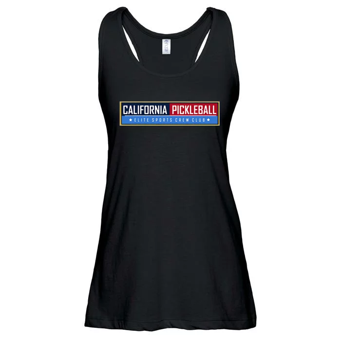 California Elite Pickleball Sports Crew Club Ladies Essential Flowy Tank