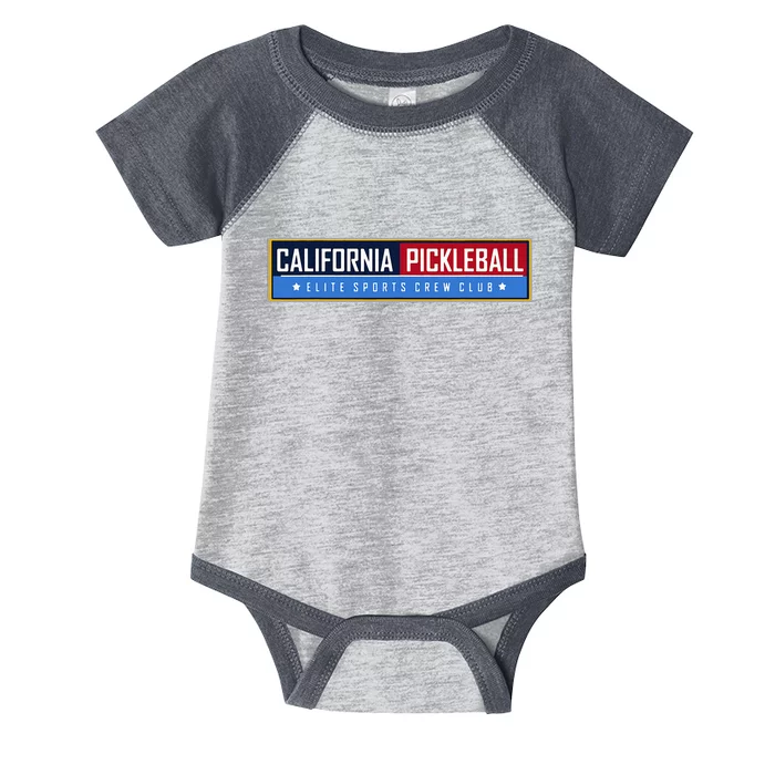 California Elite Pickleball Sports Crew Club Infant Baby Jersey Bodysuit