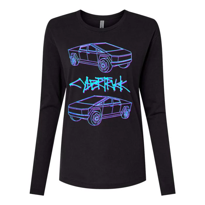 Cybertrucks Electric Pickup Truck Selfdriving Technology Womens Cotton Relaxed Long Sleeve T-Shirt