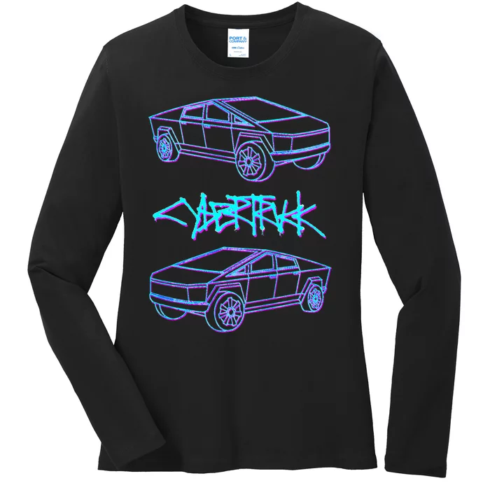 Cybertrucks Electric Pickup Truck Selfdriving Technology Ladies Long Sleeve Shirt