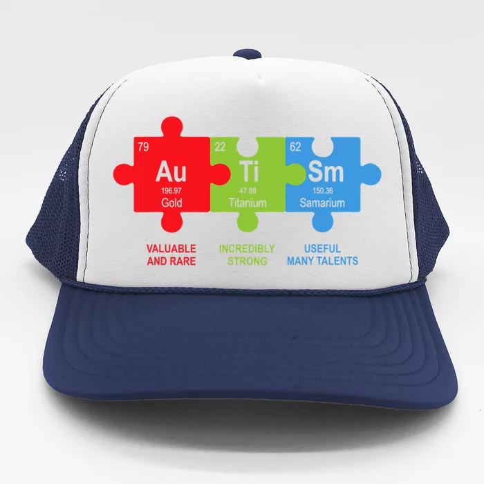 cute Elements Periodic Table ASD Awareness Trucker Hat