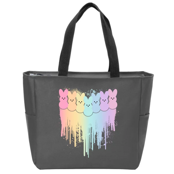 Cute Easter Painted Spring Colors Peeps Zip Tote Bag