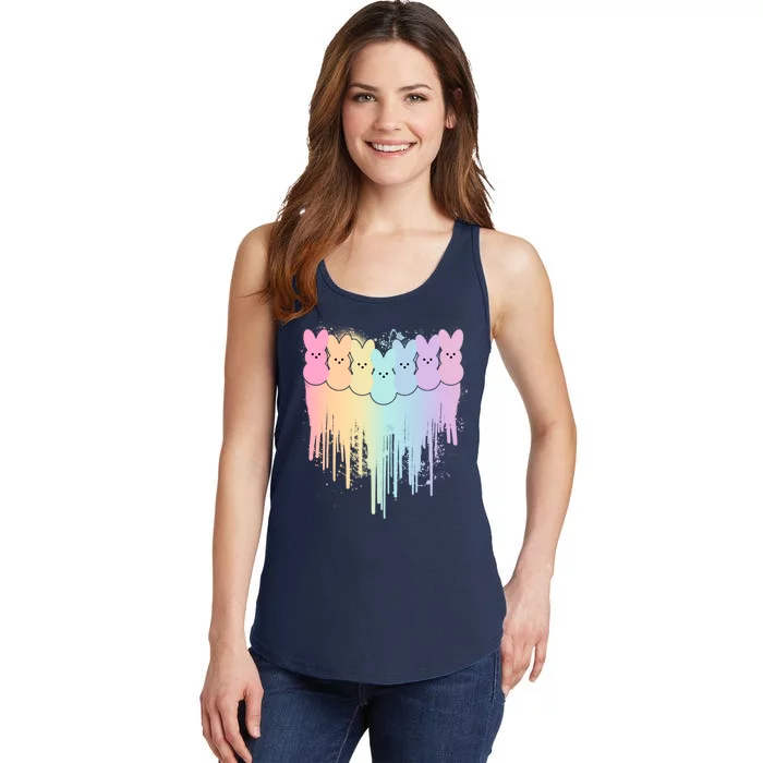 Cute Easter Painted Spring Colors Peeps Ladies Essential Tank