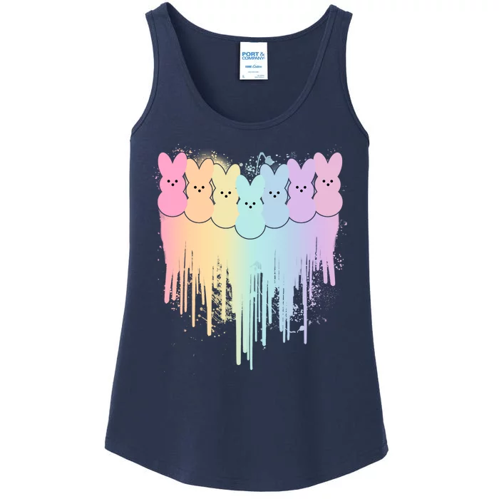 Cute Easter Painted Spring Colors Peeps Ladies Essential Tank