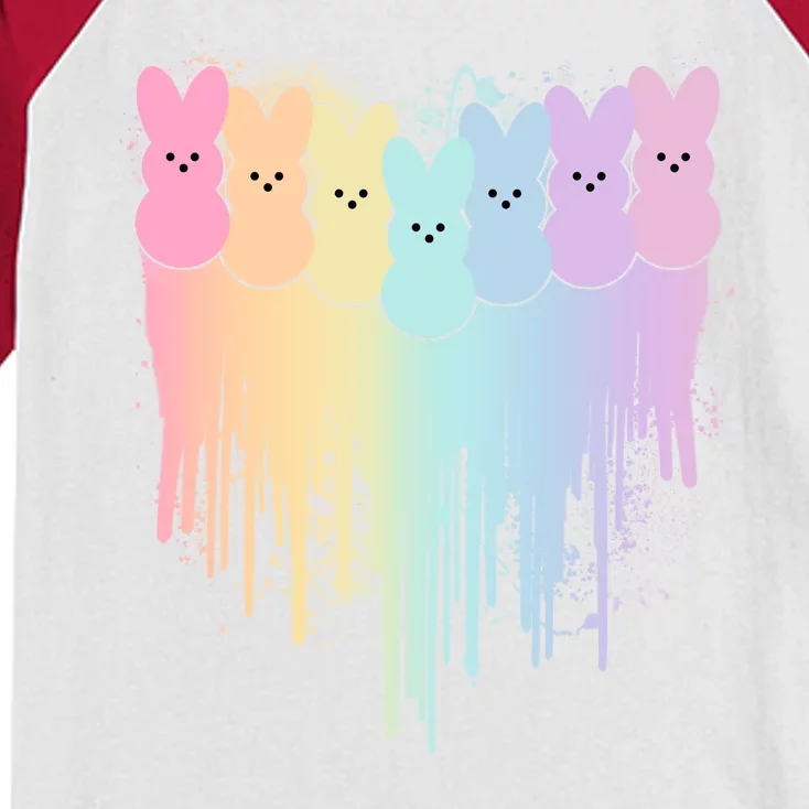 Cute Easter Painted Spring Colors Peeps Kids Colorblock Raglan Jersey