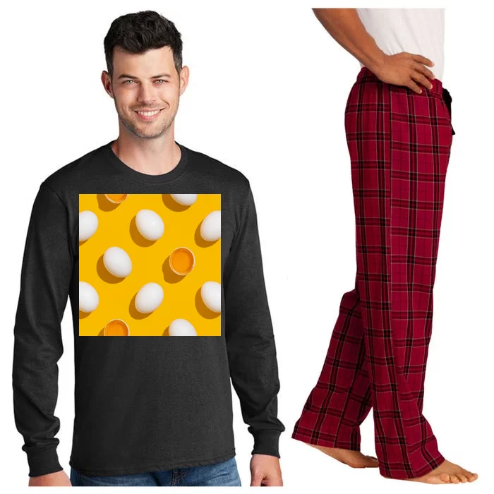 Chicken Eggs Pattern Long Sleeve Pajama Set