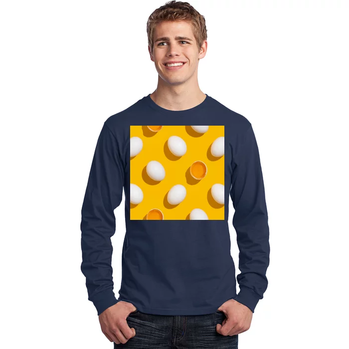 Chicken Eggs Pattern Long Sleeve Shirt