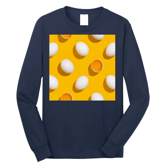 Chicken Eggs Pattern Long Sleeve Shirt