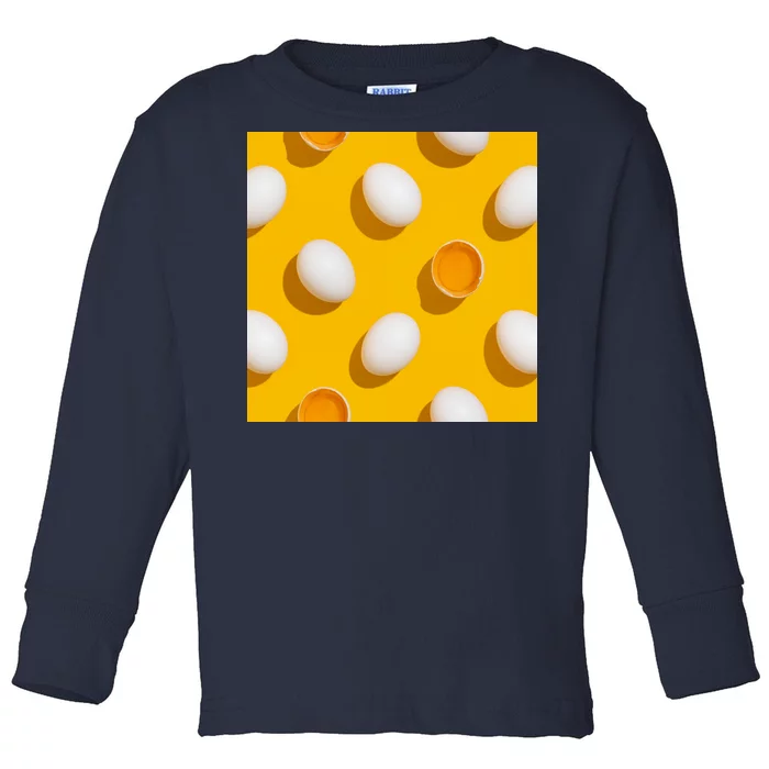 Chicken Eggs Pattern Toddler Long Sleeve Shirt