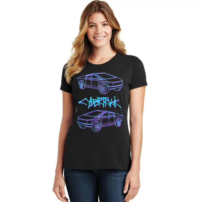 Cybertrucks Electric Pick Up Truck Selfdriving Technology Women's T-Shirt