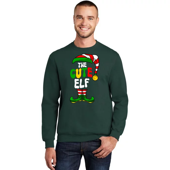 Cute Elf Pajama Matching Group Christmas Holiday Tall Sweatshirt