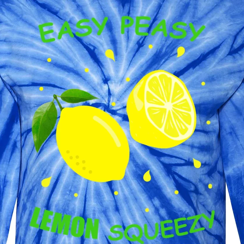 Cute Easy Peasy Lemon Squeezy Fun Summertime Lemonade Lover Gift Tie-Dye Long Sleeve Shirt