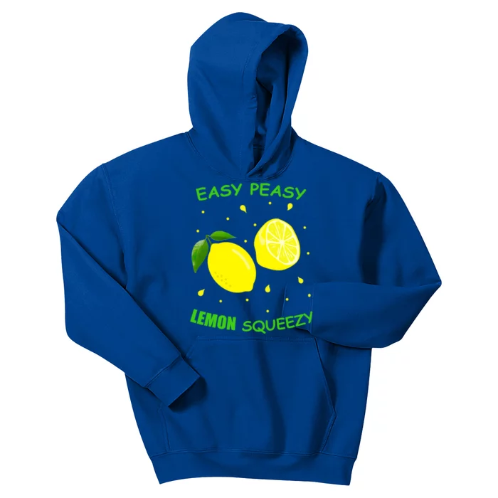 Cute Easy Peasy Lemon Squeezy Fun Summertime Lemonade Lover Gift Kids Hoodie