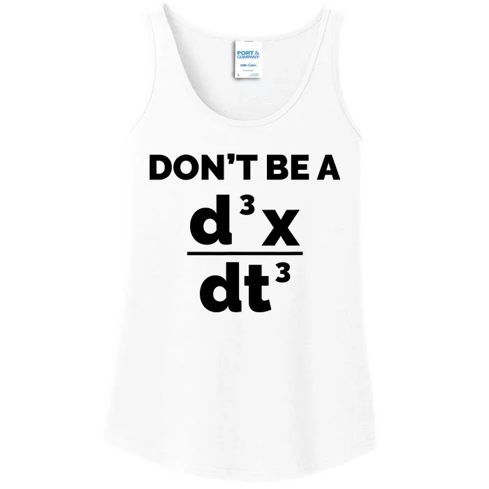 Calculus Equation Pun DonT Be A Jerk Ladies Essential Tank