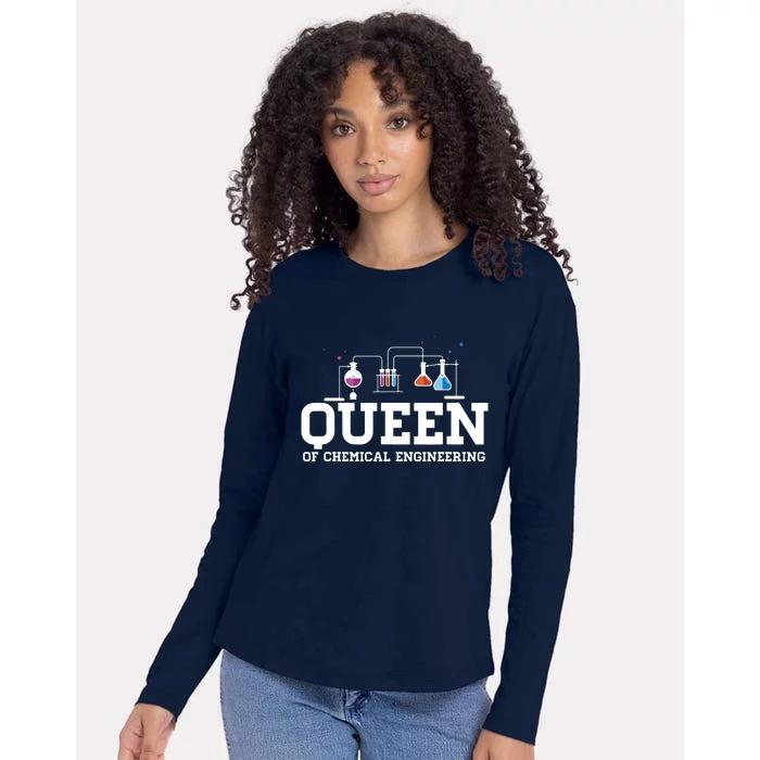 Chemical Engineering Queen Chemical Engineer Outfit Gift Womens Cotton Relaxed Long Sleeve T-Shirt