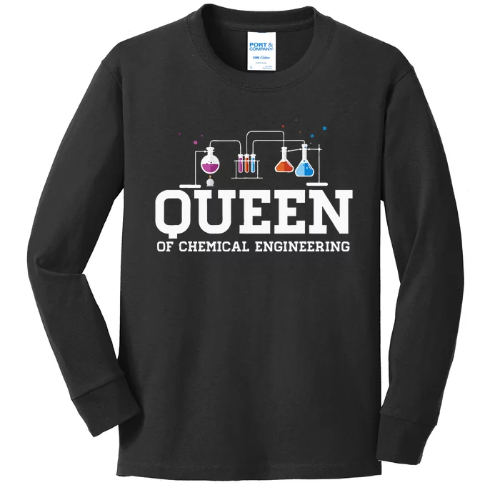 Chemical Engineering Queen Chemical Engineer Outfit Gift Kids Long Sleeve Shirt