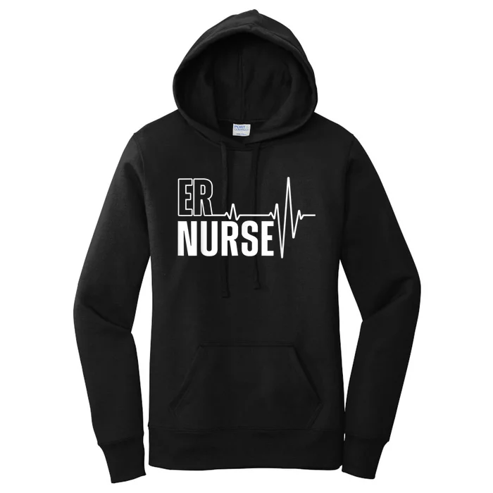 Cool Emergency Room Nurse Design For Men Women ER Nursing Women's Pullover Hoodie