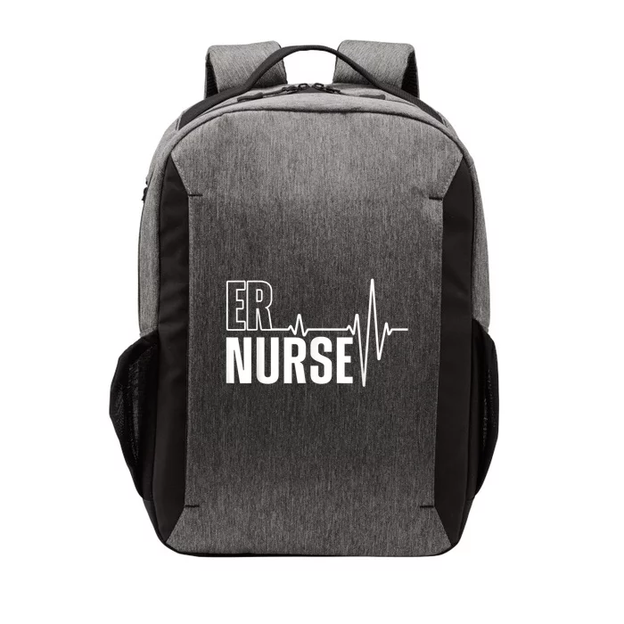 Cool Emergency Room Nurse Design For Men Women ER Nursing Vector Backpack