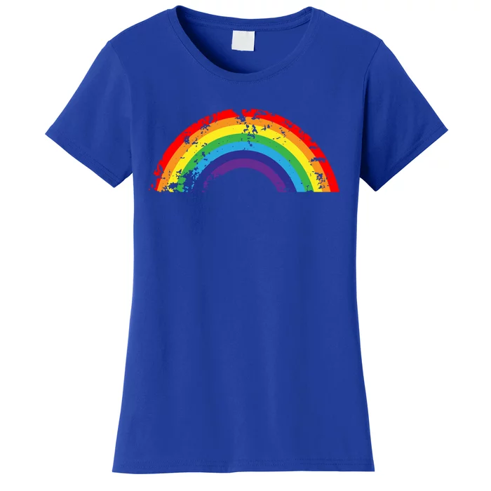 Cool Elegant Rainbow Vintage Retro 80's Style Gift Women's T-Shirt