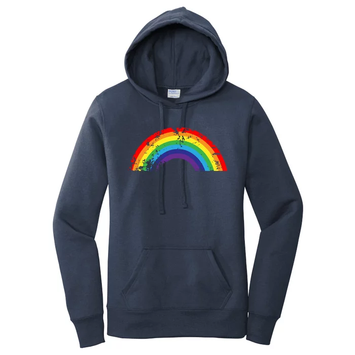 Cool Elegant Rainbow Vintage Retro 80's Style Gift Women's Pullover Hoodie