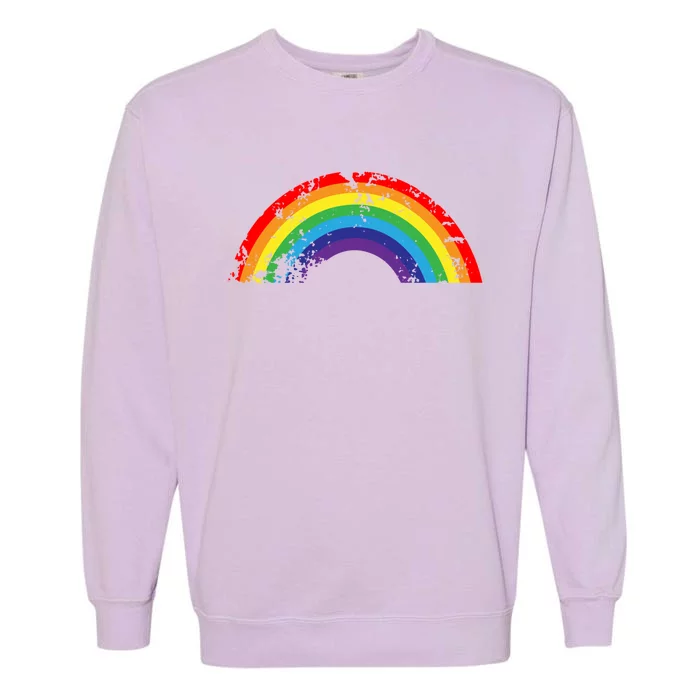 Cool Elegant Rainbow Vintage Retro 80's Style Gift Garment-Dyed Sweatshirt