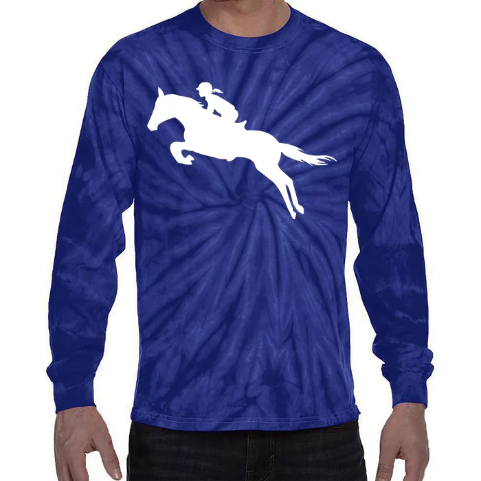 Cute English Riding Hunter Jumper Girl Riding Horse Tee Gift Tie-Dye Long Sleeve Shirt