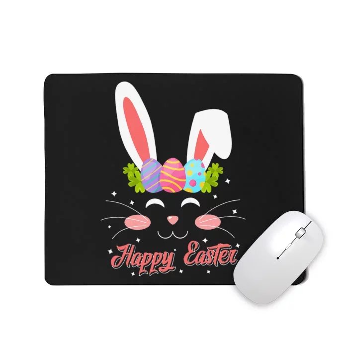 Cute Easter Rabbit Face Happy Easter Mousepad