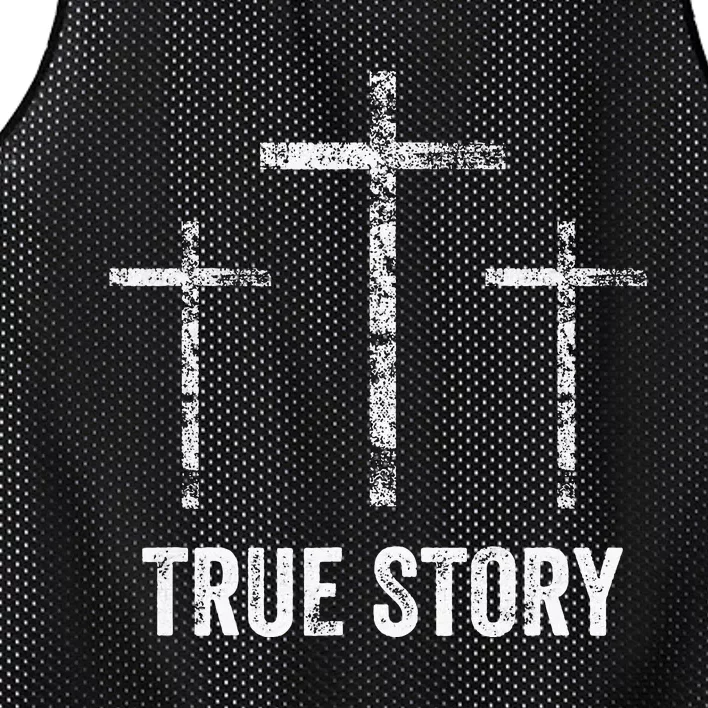 Christian Easter Resurrection Day True Story Jesus Cross Mesh Reversible Basketball Jersey Tank