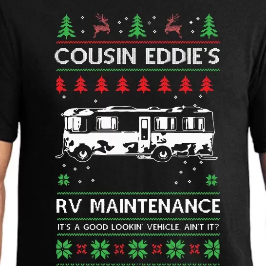 Cousin Eddies RV Maintenance Funny Holiday Ugly Christmas Pajama Set