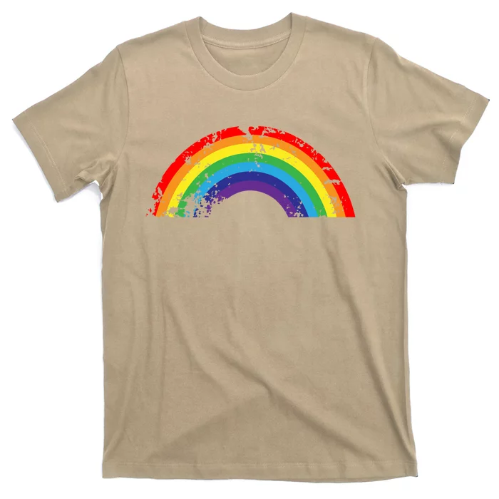 Cool Elegant Rainbow Vintage Retro 80's Style Gift Meaningful Gift T-Shirt