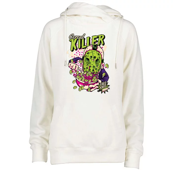 Cereal Killer Funny Womens Funnel Neck Pullover Hood