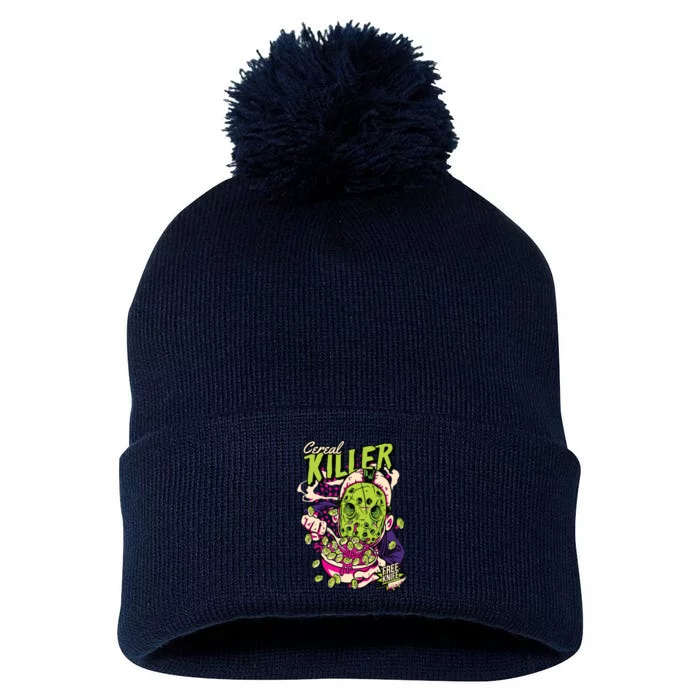 Cereal Killer Funny Pom Pom 12in Knit Beanie