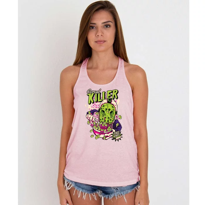 Cereal Killer Funny Women's Knotted Racerback Tank