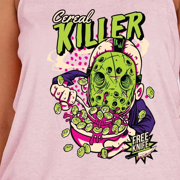 Cereal Killer Funny Women's Knotted Racerback Tank