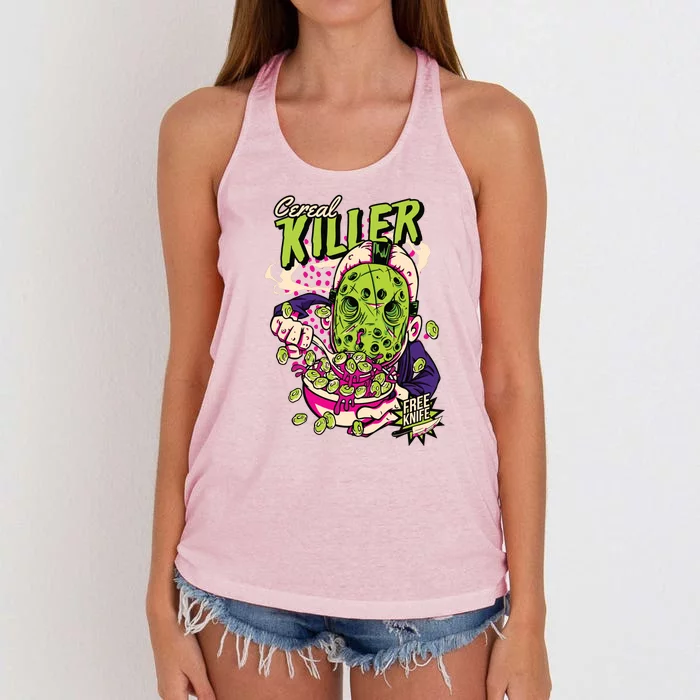 Cereal Killer Funny Women's Knotted Racerback Tank