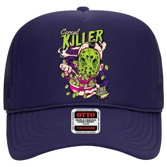 Cereal Killer Funny High Crown Mesh Trucker Hat