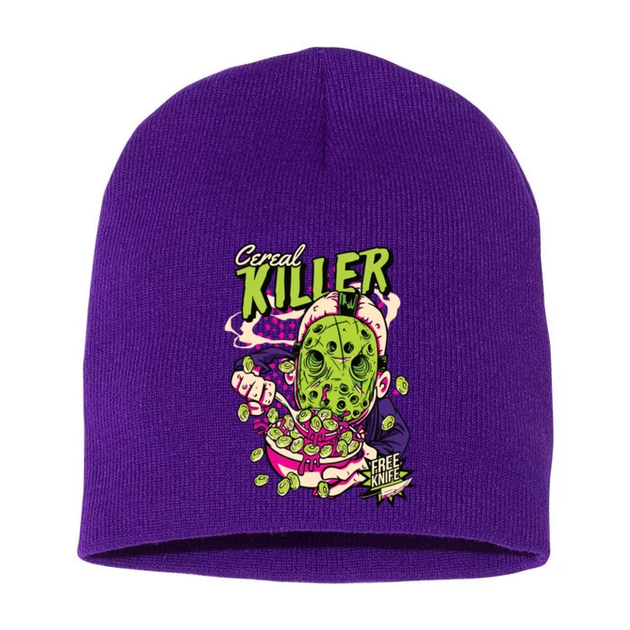 Cereal Killer Funny Short Acrylic Beanie