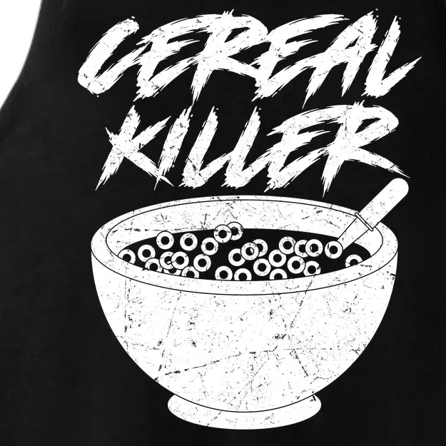 Cereal Killer Funny Halloween Distressed Ladies Tri-Blend Wicking Tank